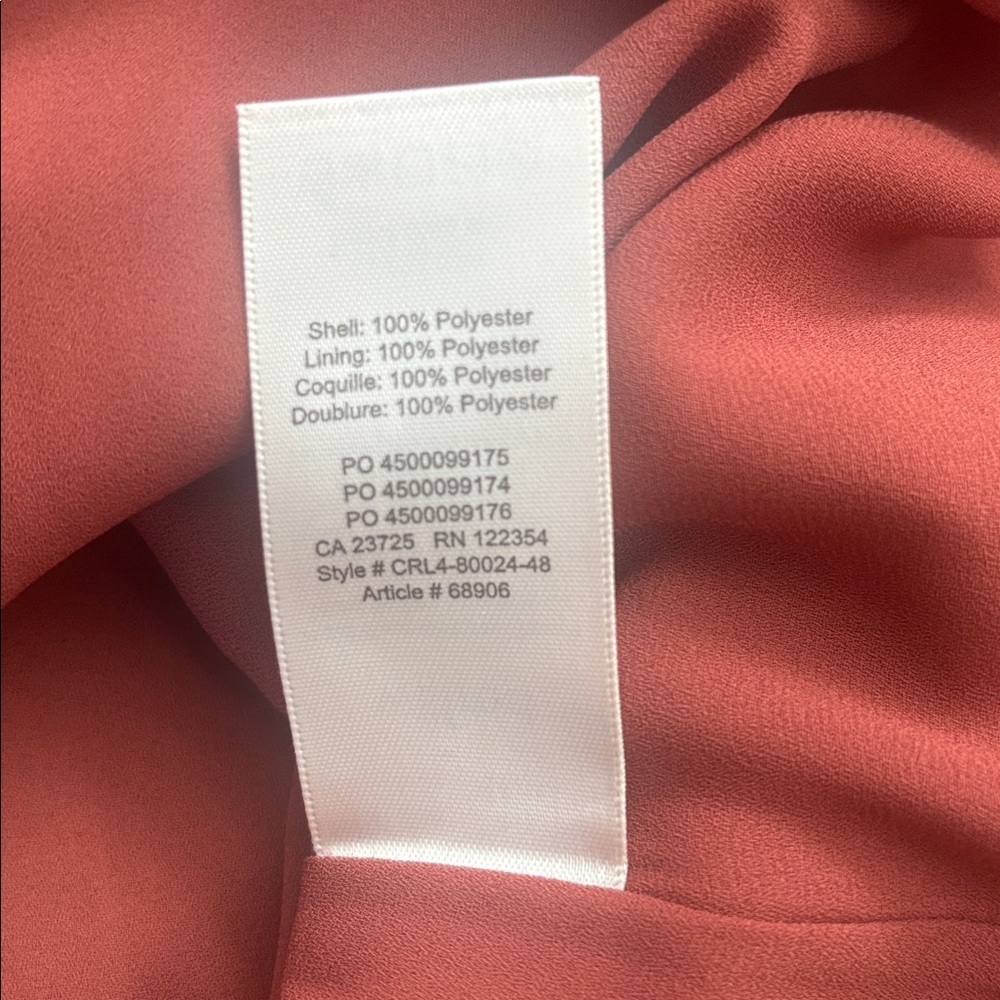 Wilfred | Aritzia Marvelle Ruffled Long Sleeve Dress in Burgundy Size Small - Picture 11 of 14